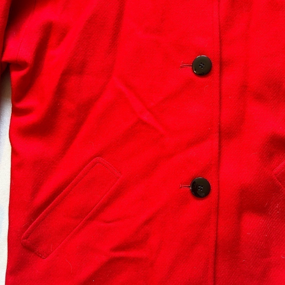 Pendleton Vintage Women's Dress Coat, 70's; 100% Virgin Wool, Red; Size 12 - Picture 3 of 6